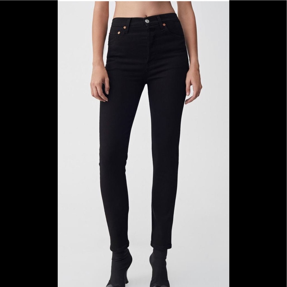 NWT Re/Done Black High Waisted Jeans